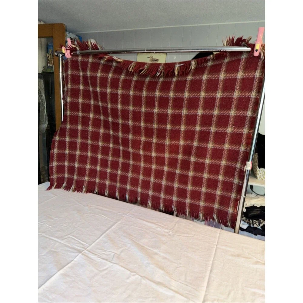 pre-owned vintage Pendleton wool motor robe throw blanket 50’X60”